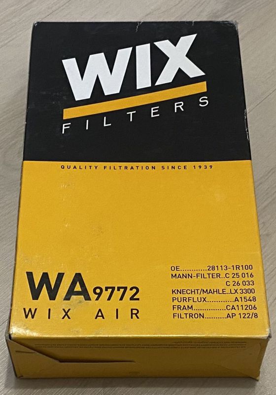 Повітряний фільтр двигуна - WIX - WA9772