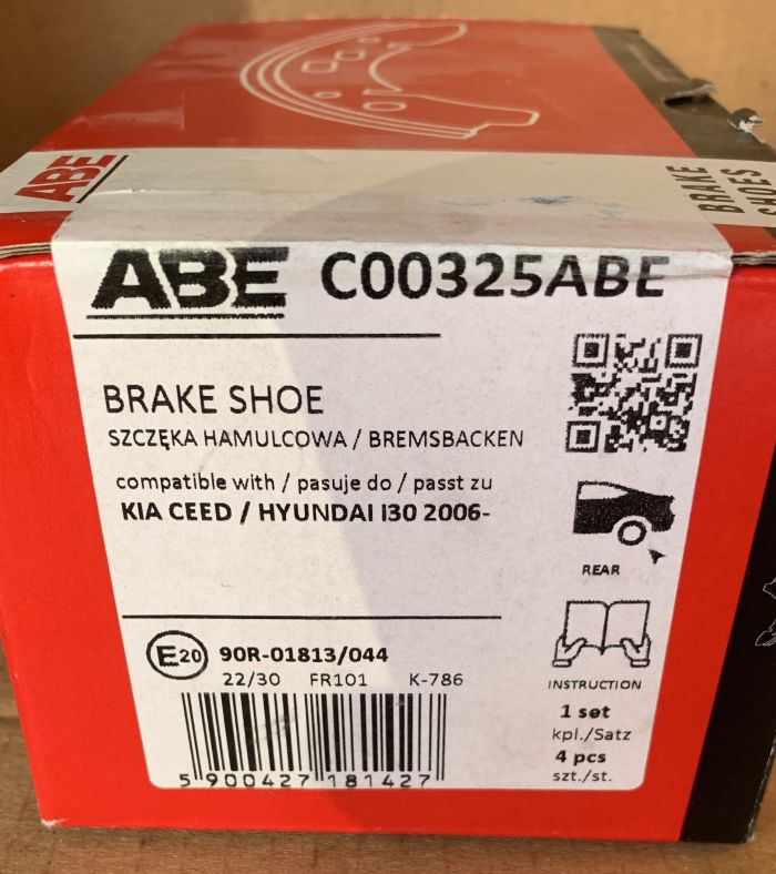 Колодки барабанного гальма - ABE - C00325ABE